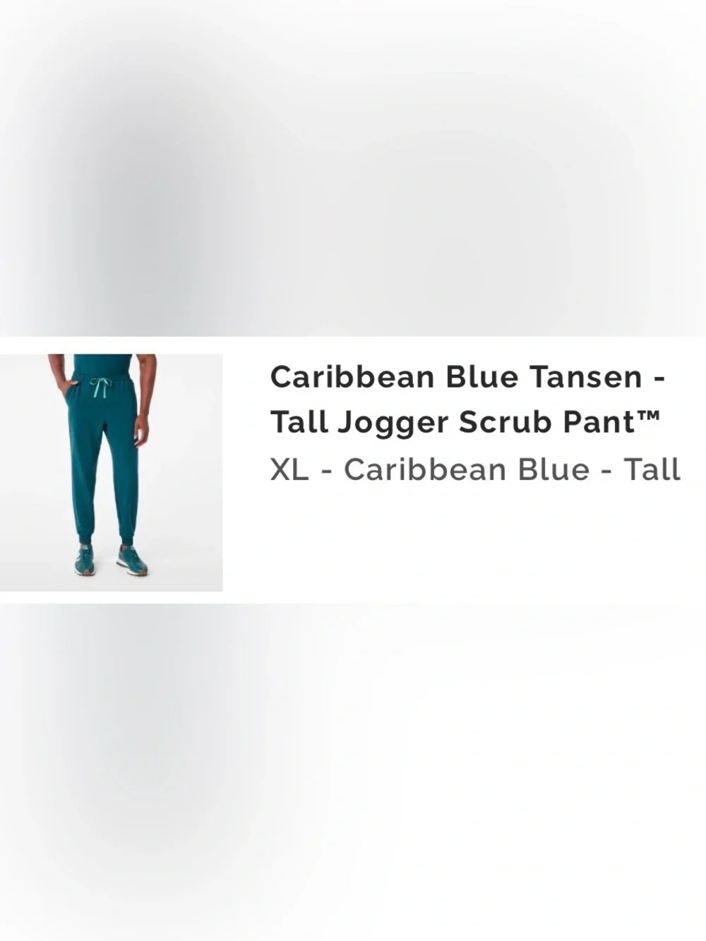 Figs Deep Teal Men's Joggers with Teal Drawstring